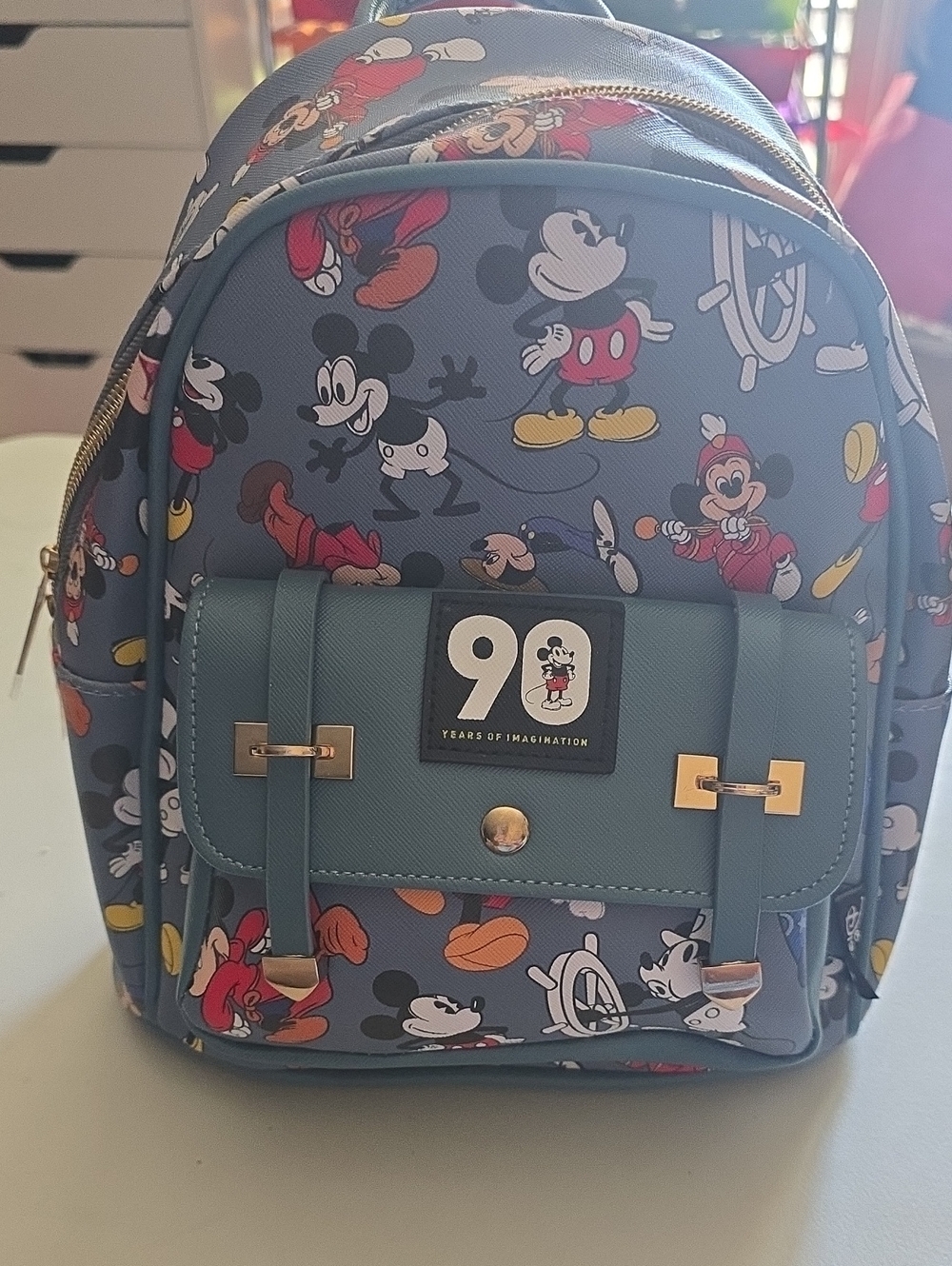 Disney Mickey & Friends 90 Years of Imagination Blue Backpack